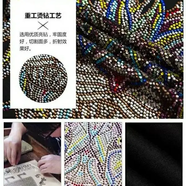 

Super Luxury Lion Head Men's T-Shirt + Pants 2 Pieces Tracksuit Brand Pure Cotton 100% Short Sleeve Diamond Sets