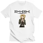 Футболка мужская классическая с надписью Death Note Misa, милая рубашка с круглым вырезом и короткими рукавами в стиле японского аниме, с рисунком манги, хлопковая, топ стандартного кроя, подарок