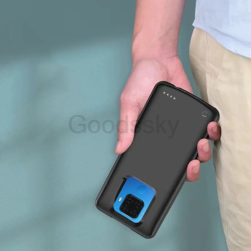 5000 мАч зарядное устройство чехол для huawei mate 30 Lite резервного копирования тонкий силиконовый ударопрочный внешний аккумулятор чехол для huawei Nova 5i Pro Чехол