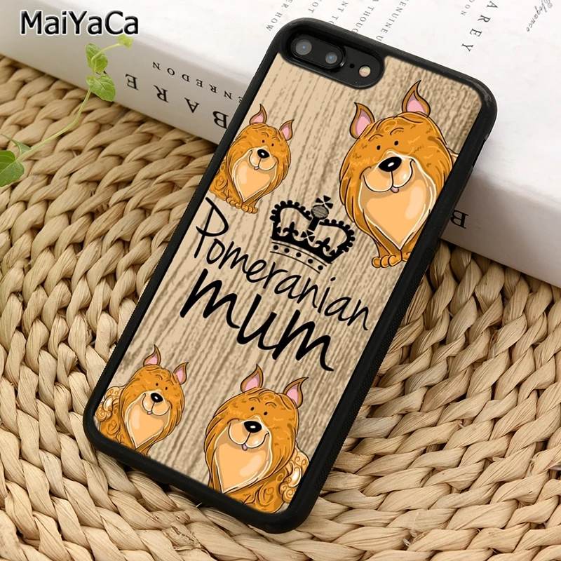 MaiYaCa милый мультяшный чехол для телефона с изображением Померанской мамы iPhone 5 6 7 8