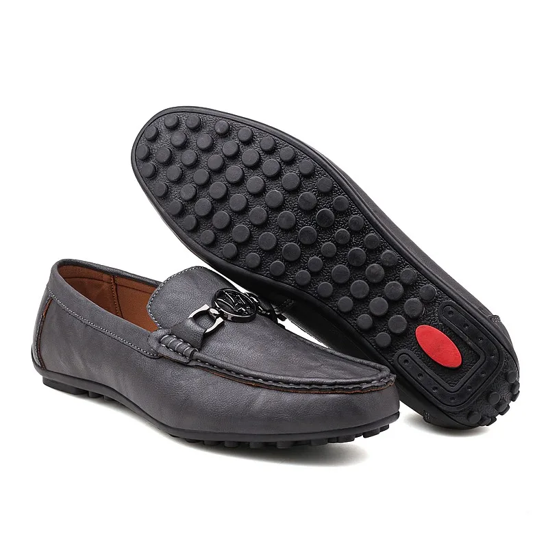 

Men Casual Shoes Split Leather Breathable Driving Shoes Male Soft Comfortable Mens Flats Shoes Non-slip Lazy Moccasins Loafers