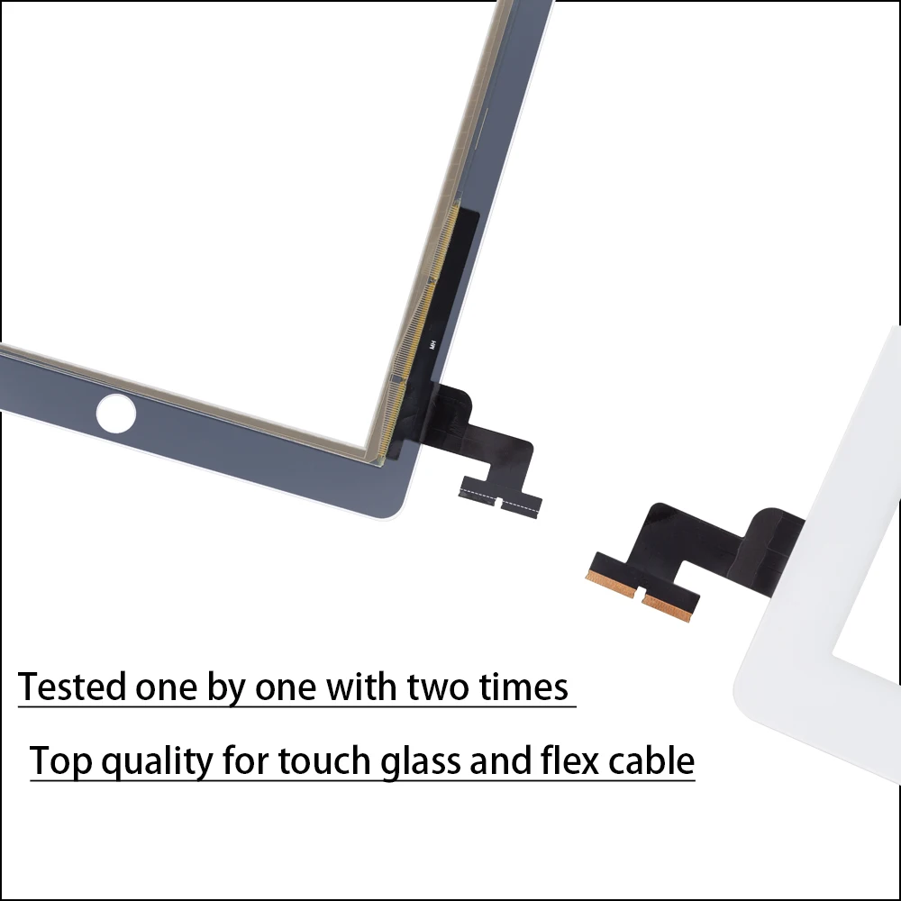 100%Brand For iPad 2 A1395 A1396 A1397 Touch Screen Digitizer Sensor Glass Panel With Middle Frame+AdhesiveTools+Tempered Glass+ - купить по