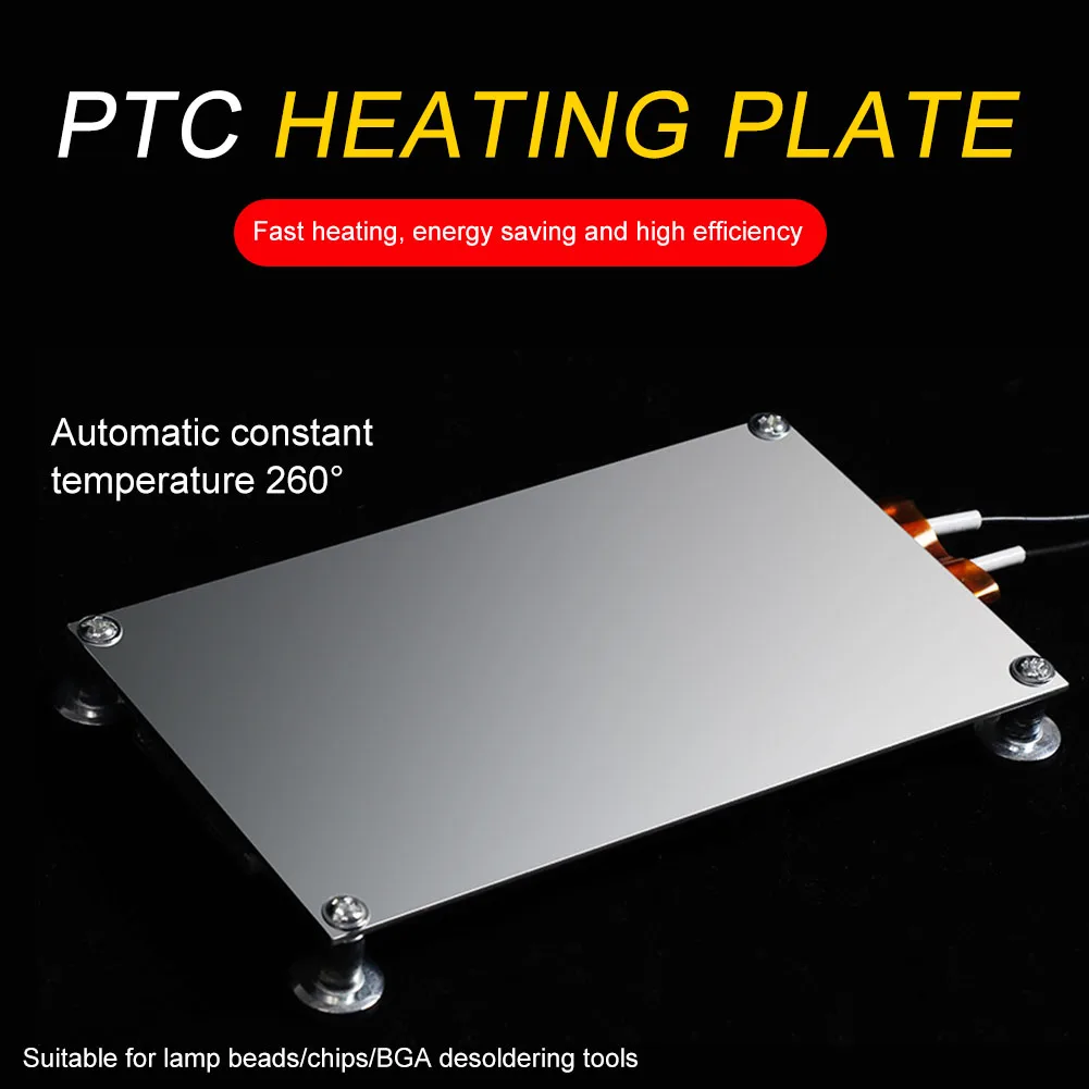 

Durable Simple Structure PTC Board Multifunctional Easy Install Heating Plate Lamp Beads Silver Chips Fast Constant Temperature