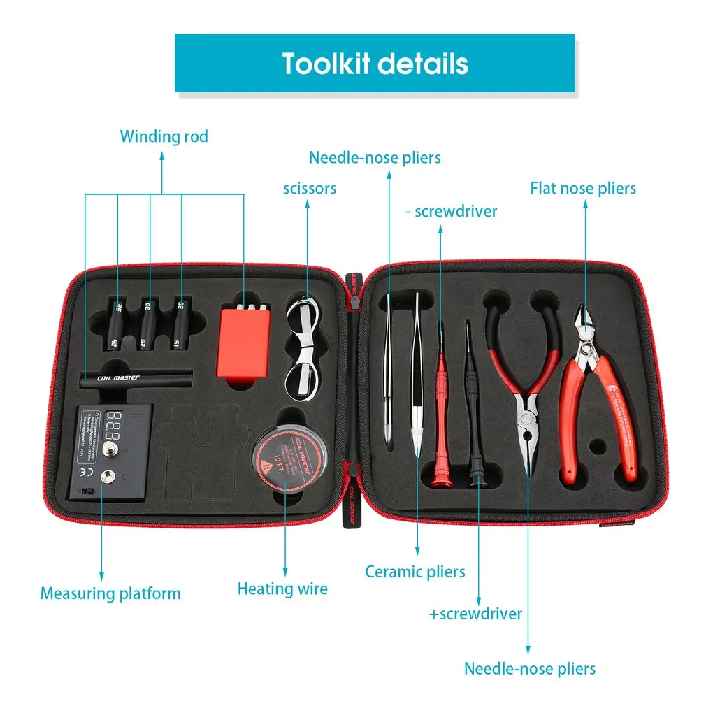 Портативная электронная сигарета набор инструментов для самостоятельной сборки
