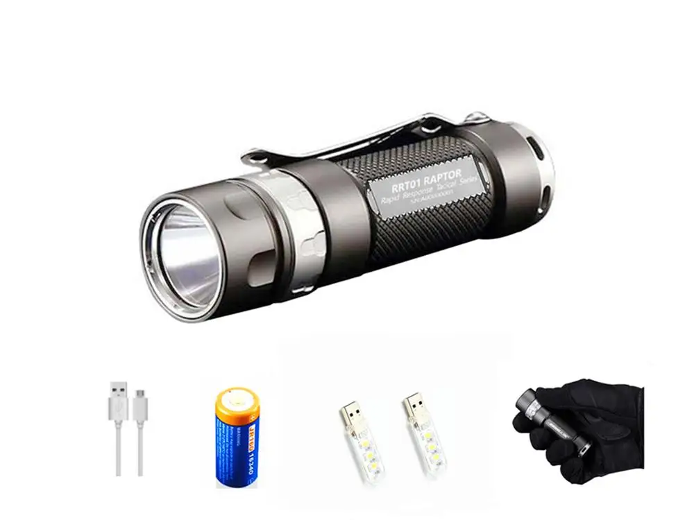 

JetBeam Update RRT01 RAPTOR 1LM-950LM Stepless Dimming Brightness New Added Tail Tactical Switch with Hidden Strobe SOS Function