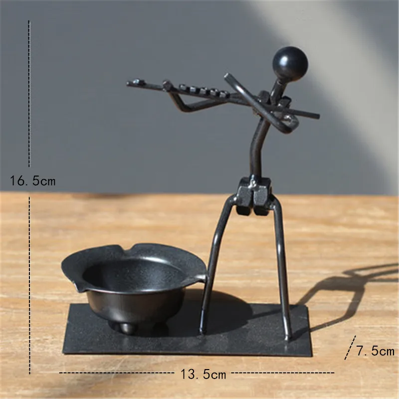 

Nordic Retro Metal Musical Instrument Ashtray Personality Living Room Decoration Accessories Office Desk Accessories Home Decor