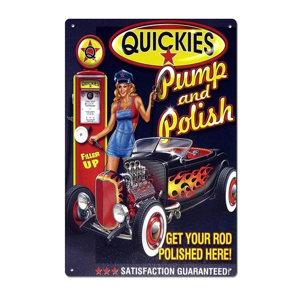 

Gas Station Retro tin sign nostalgic ornament metal poster garage art deco bar cafe shop