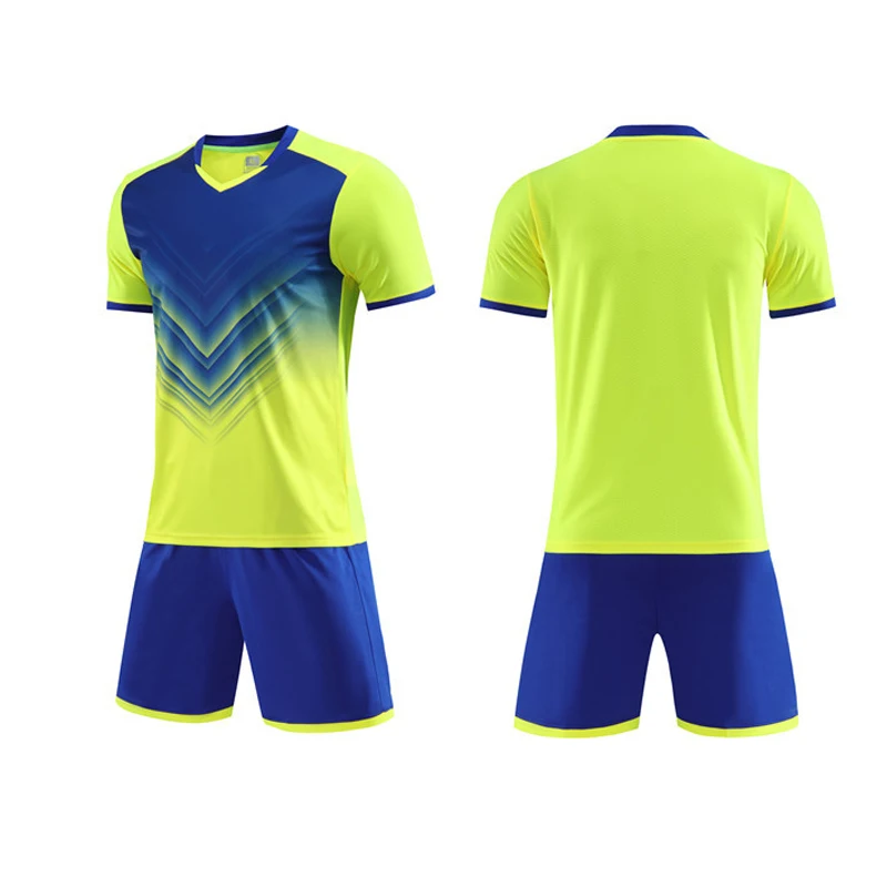 

Football Uniform Suit Male Adult Children Short-sleeved Competition Team Uniform Training Sportswear Suit Breathable -40