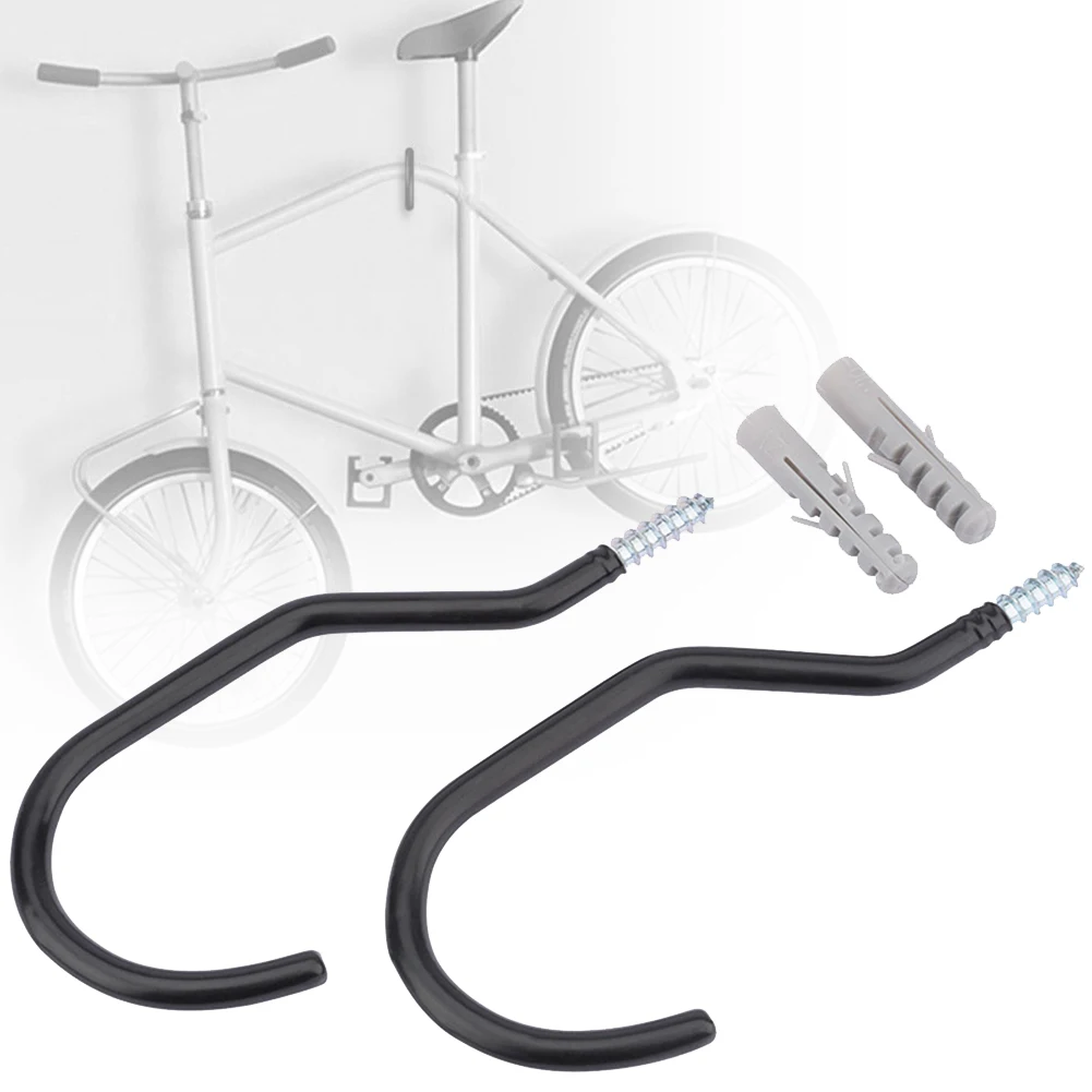 2 предмета велосипедный крюк вешалки Подставка для хранения велосипедов Черный