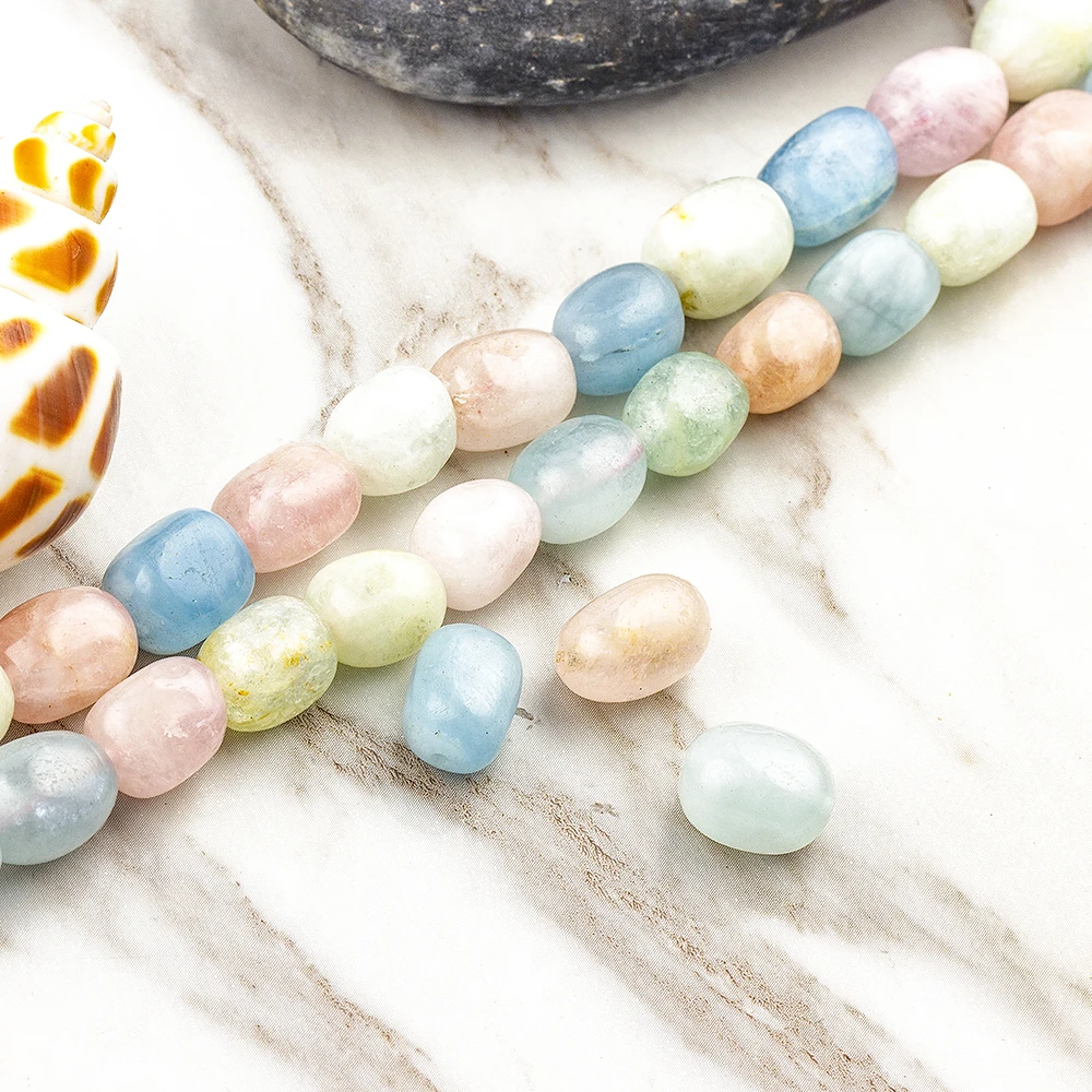 

10*12mm Loose Spacer Beads Irregular Morganite Natural Stone Beads for Handmade Bracelet Necklace Charm Jewelry Accessories