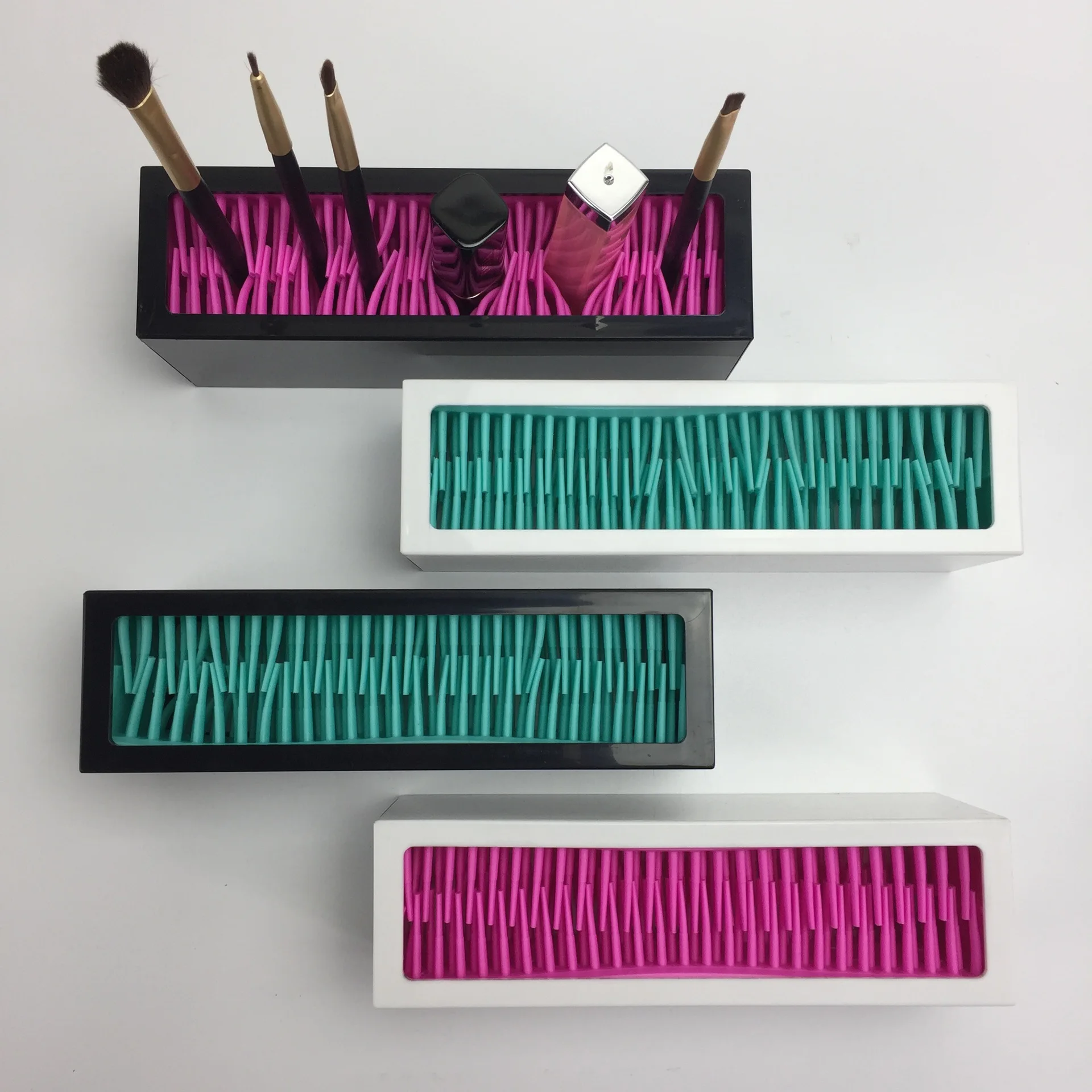 Пластиковый держатель для кистей макияжа органайзер лица сушилка полка в форме