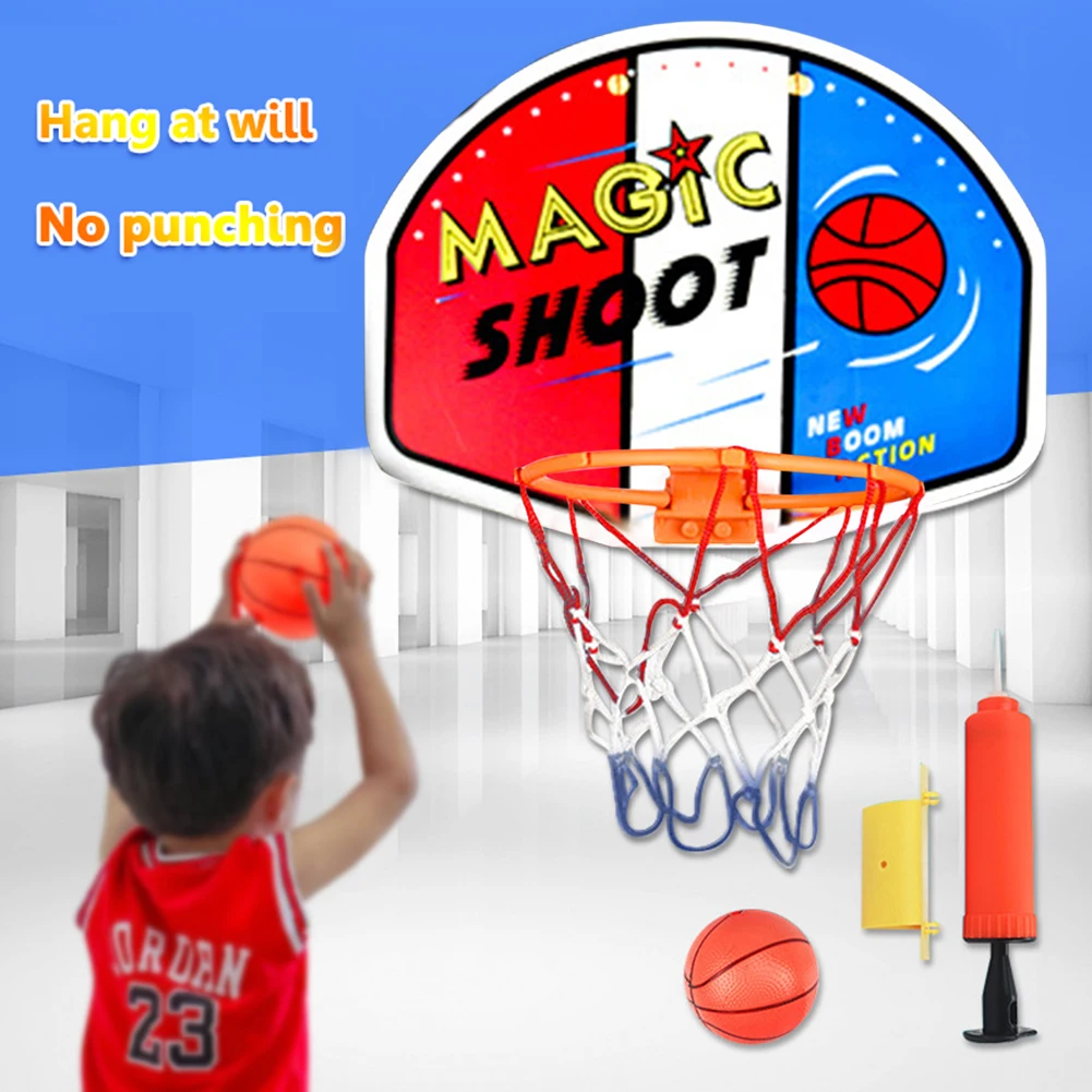 

27*21cm Plastic Hanging Basketball Basket Hoop Toys Set Mini Basketball Board Frame Wall Game for Toddler Children Toy Wholesale