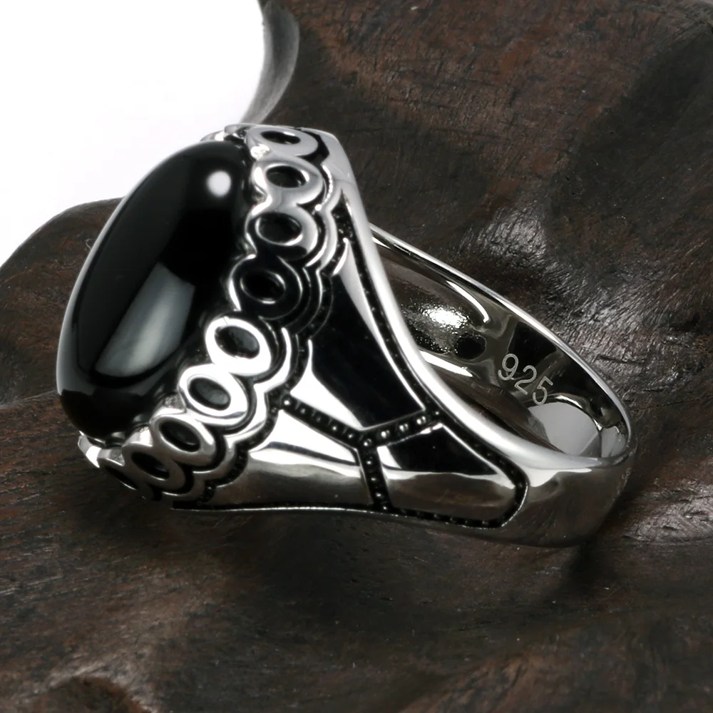 Для настоящих солидных 925 стерлингового серебра серьги-кольца антикварный