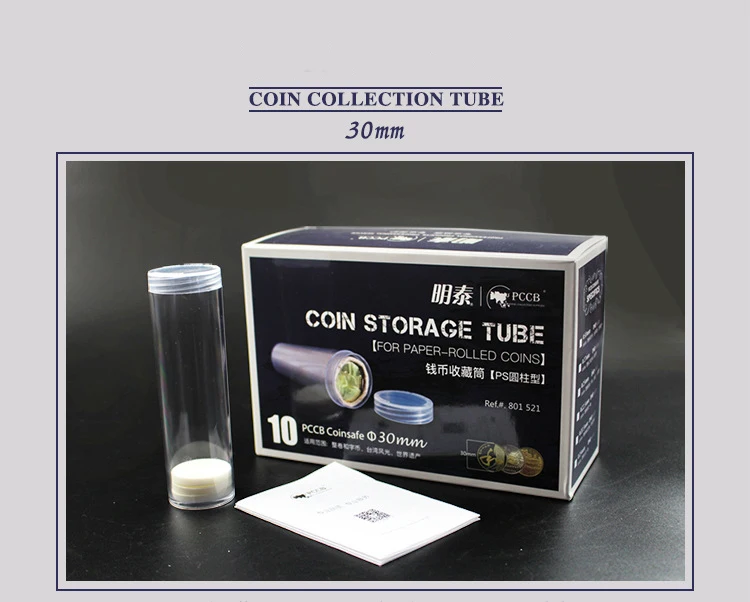 Пластиковые прозрачные круглые Чехлы для хранения монет 1 шт. |