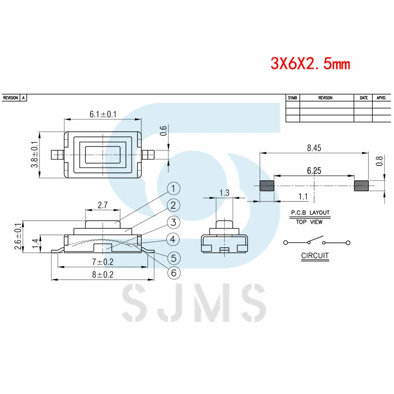 10 typ Tactile Push Button Touch Micro Schalter Tasten Schlüssel Komponente Paket Auto Fernbedienung Schlüssel Schalter 4*4*0,8 1,5 3*6*5 – Detail 19