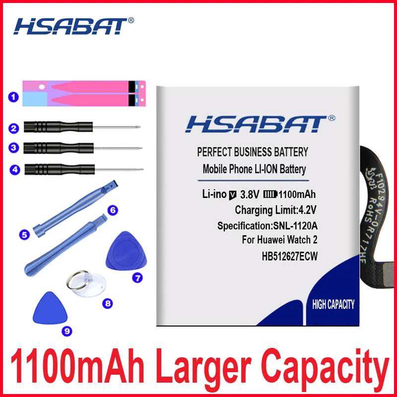 HSABAT 0 цикла 1100 мА/ч HB512627ECW батарея для HUAWEI часы GT 2 LEO B09 Watch2 Pro 4G EO DLXXU Porsche дизайн