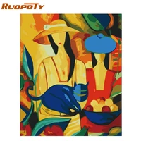 ruopoty frame diy painting by numbers figure picture wall art canvas painting acrylic paint by numbers kit for home decoration