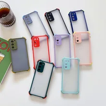 Anti Fall Phone Case For OPPO Find X3 X2 NEO Pro Lite Shockproof Matte Transparent Candy Colors Cover