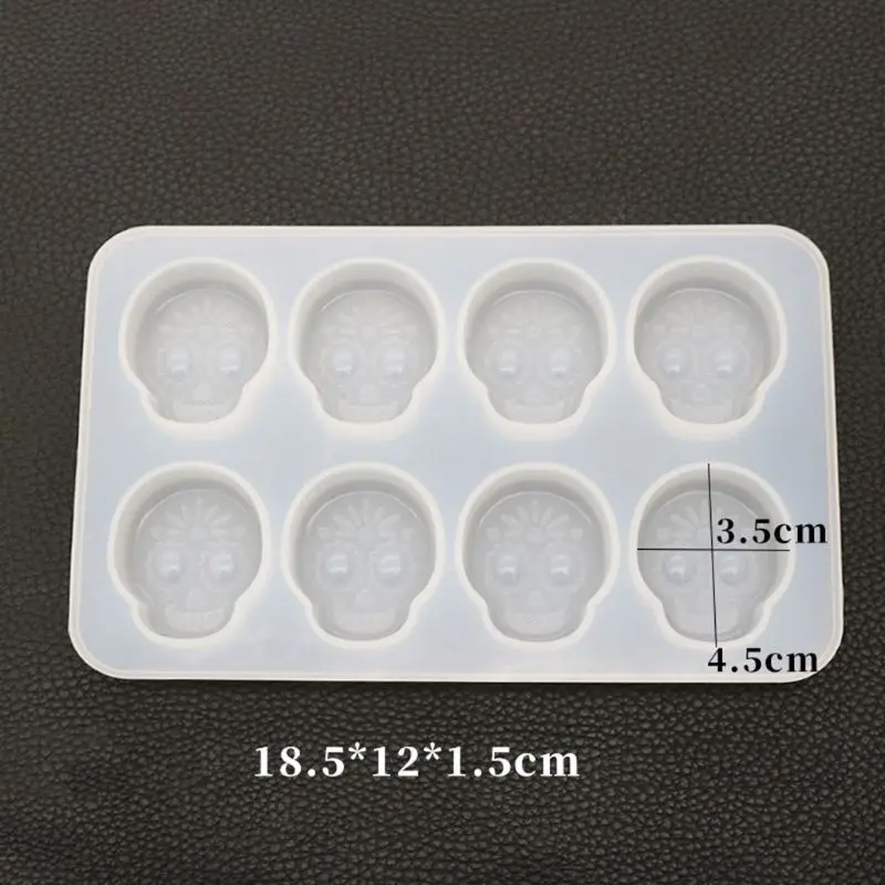 

Crafts Crystal Epoxy Mould Skull Shape DIY High Mirror Handmade Pendant Silicone Moulds Resin Mold Decoration