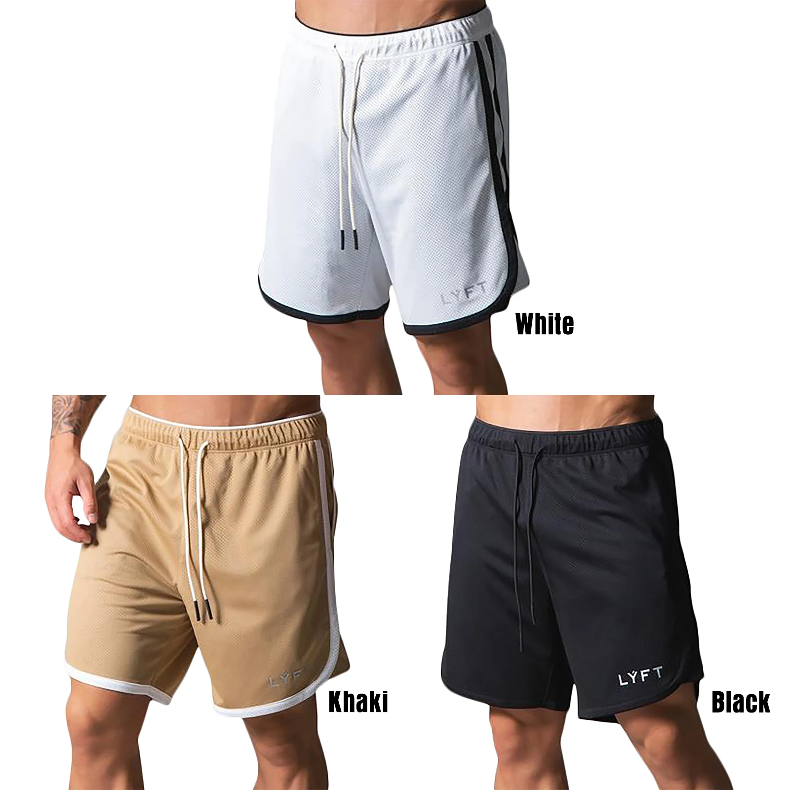 

Men Summer Gym Shorts Quick-Dry Pockets Loose Elastic Basketball Running Jogging Leggings Fitness Workout Shorts