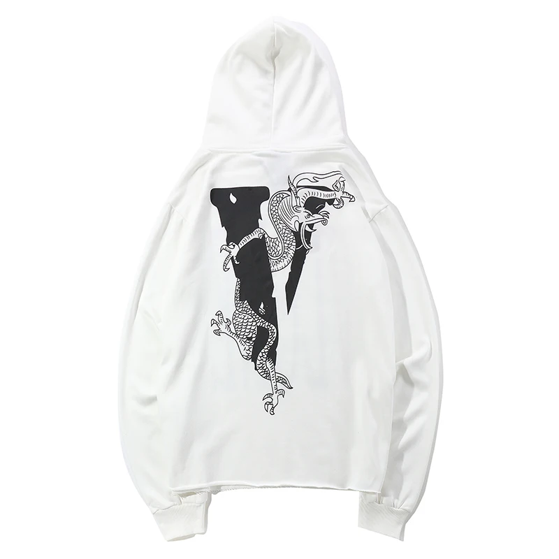 

York Edison New Fashion Week VLONE Joint Limited Chinese Dragon V Ripped Hoodie Sweatshirt Trend