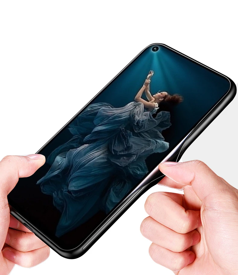 Для huawei Nova 5 T чехол Nova5T PC Пластиковый стеклянный чехол для телефона черный ТПУ бампер чехол для huawei Nova 5 T Nova 5 T чехол