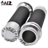 chrome motorcycle cnc handle 1 25mm handlebar hand grips for harley sportster touring dyna motorbike