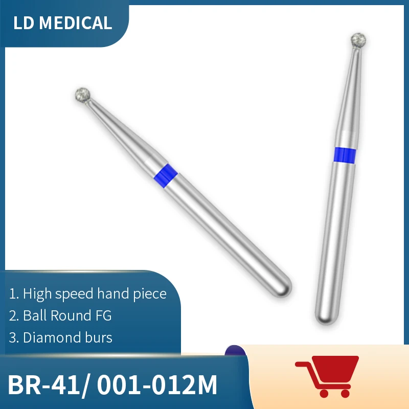 

100 шт., высококачественные алмазные Буры, логия зубной мячик, круглые Буры, стоматологические инструменты FG 1,6 M для отбеливания зубов