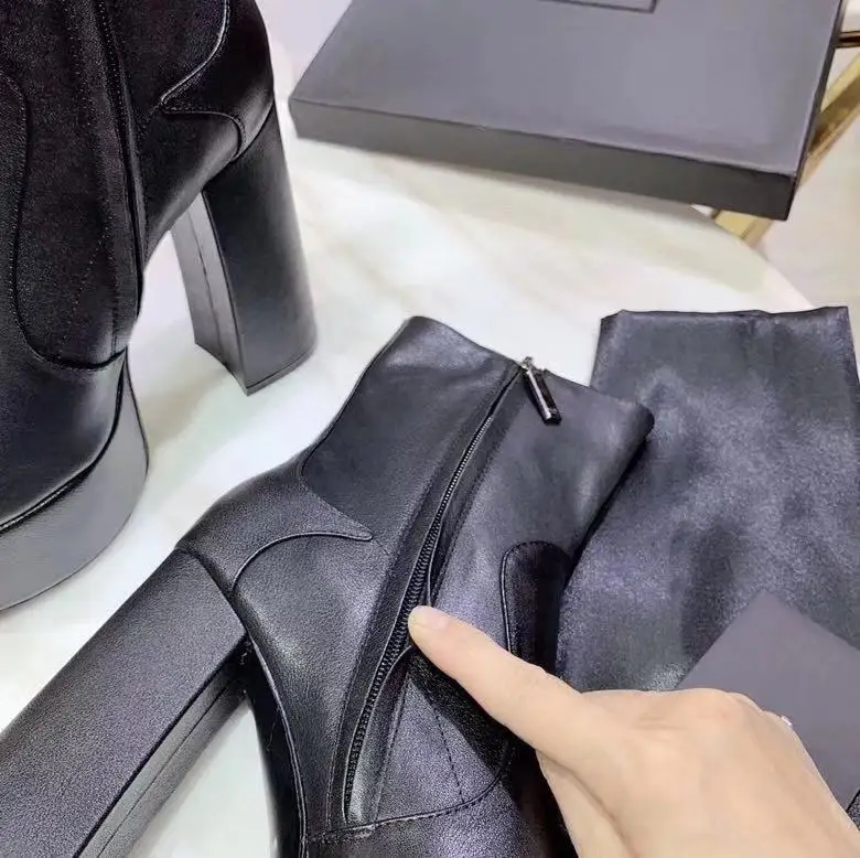Женские ботинки из коровьей кожи на платформе коллекция 2019 года новые модные