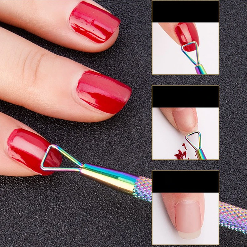 

1pcs Stainless Steel Nail Polish Remover Cuticle Peeler Scraper Art Accessories Nail Polish Nail Art Remover Tool