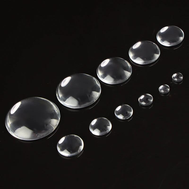 

1pack Transparent Clear Crystal Cabochon Cameo Round Flat Back Glass Cabochon 6-30mm DIY Jewelry Making Accessories