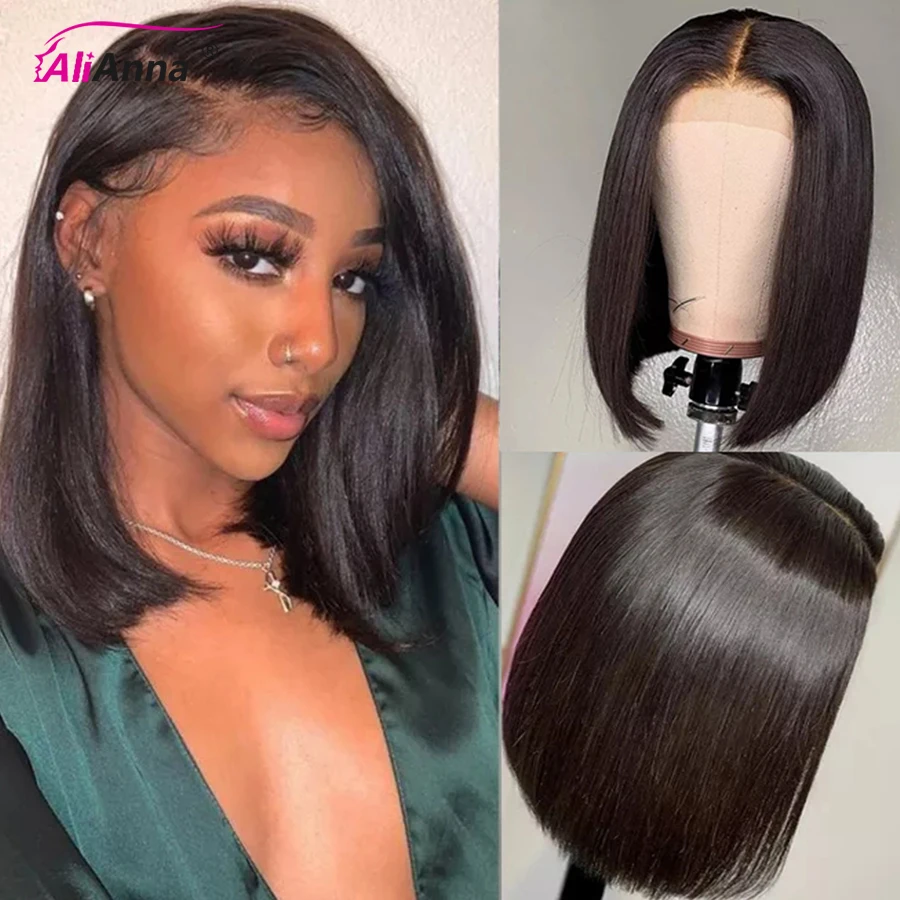 Bob Wig Lace Front Human Hair Wigs Straight Human Hair Wigs Brazilian Hair Wigs 8-16 inch Remy Bob Wigs13x4 lace frontal Wig