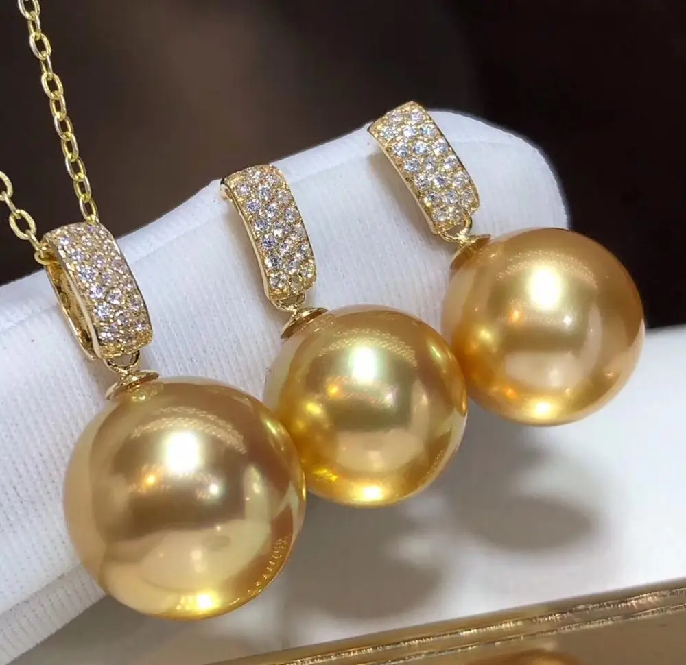 Ювелирные изделия D117 из 18 каратного золота с натуральным морским золотом и