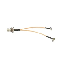 tnc female jack to 2ts9 male plug connector rg316 coaxial splitter cable 15cm extension cable pigtail