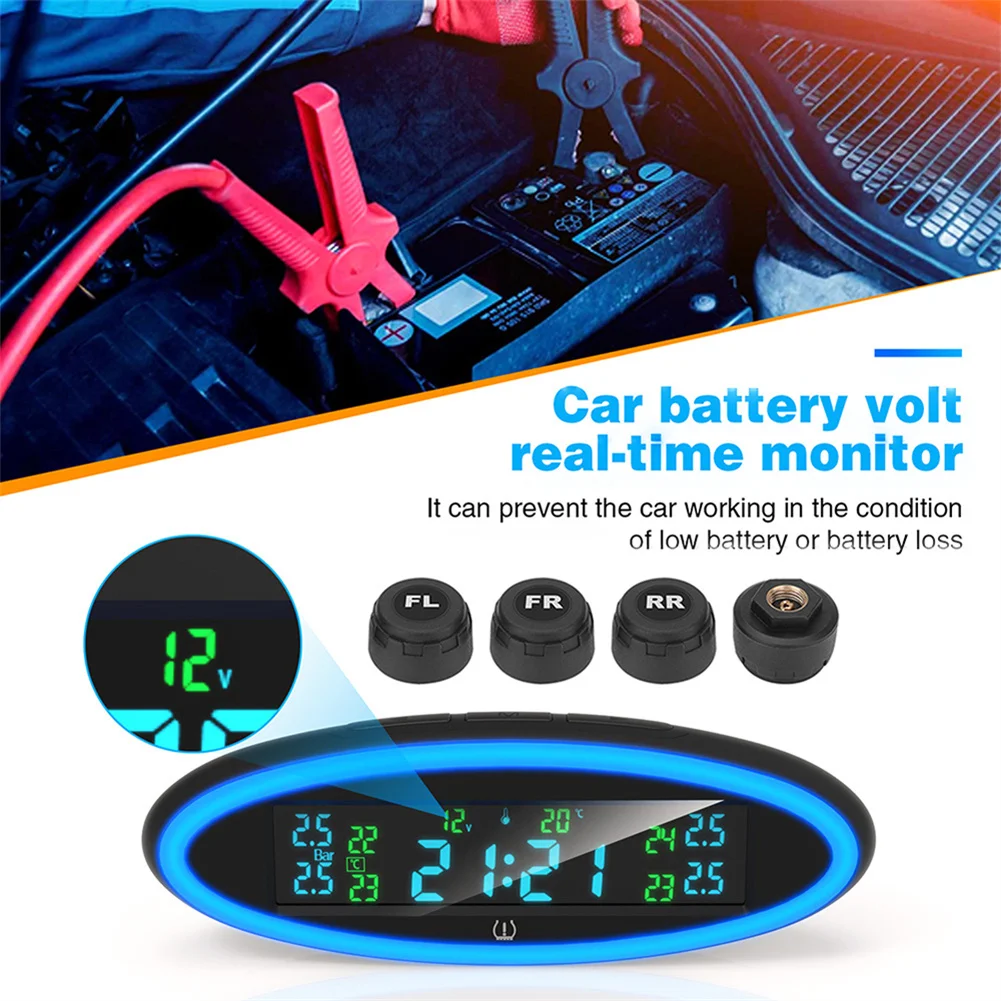 

Беспроводная система контроля давления в шинах автомобиля TPMS + 4 внешних датчика автомобильные аксессуары высококачественный датчик давле...