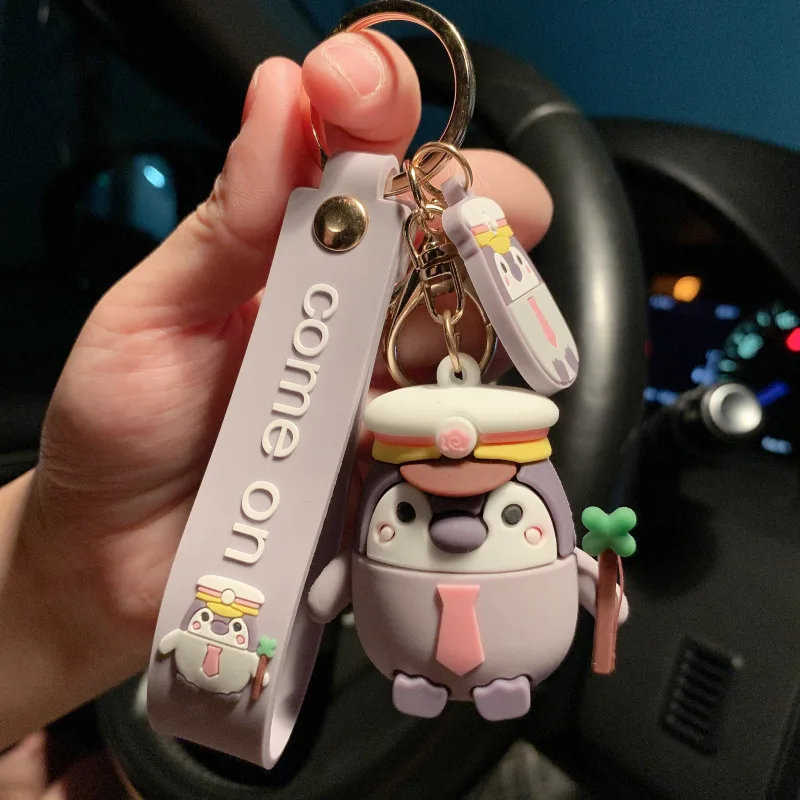 

New Ground Squirrels Police Key Ring Silicone Cute Keychain Kids Fans Collection Car Bag Pendant Dolls Keychains Men Women Coup