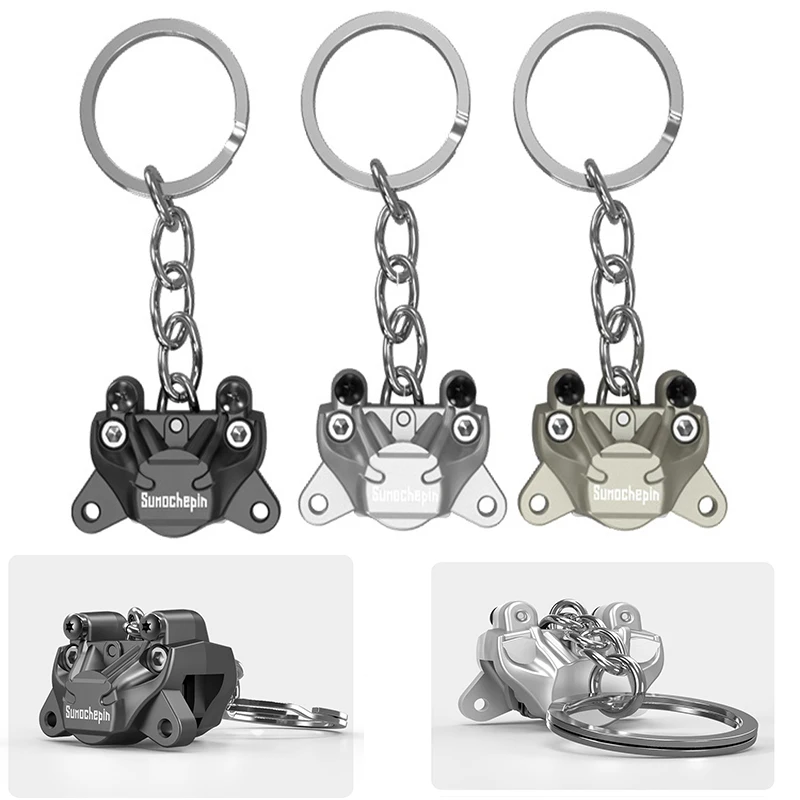 

Turbo Car Key Chain Brake Calipers Keychain Auto Engine Boxer Keychains Creative Metal Keyring