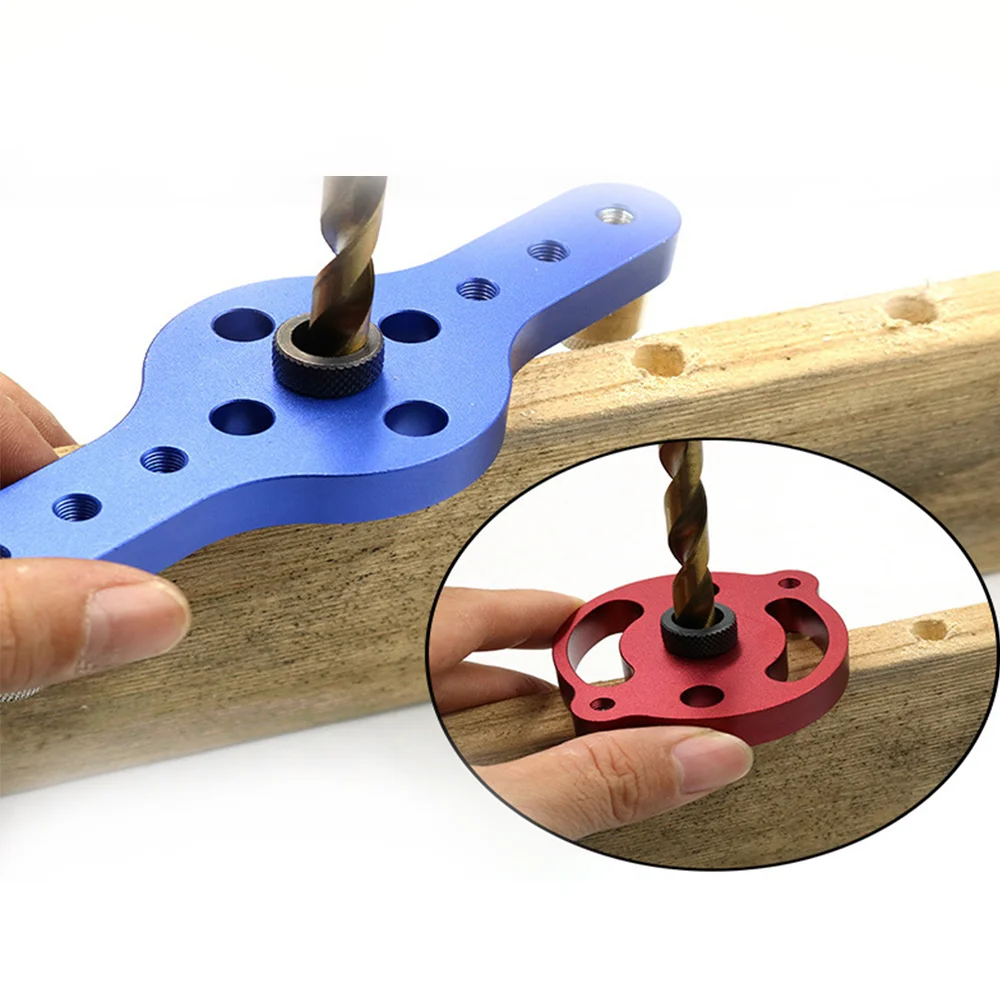 

6/8/10mm Woodworking Drill Guide Self-Centering Vertical Positioning Pin Clamp Hole Punching Locator Round/Square V-Shaped Tools