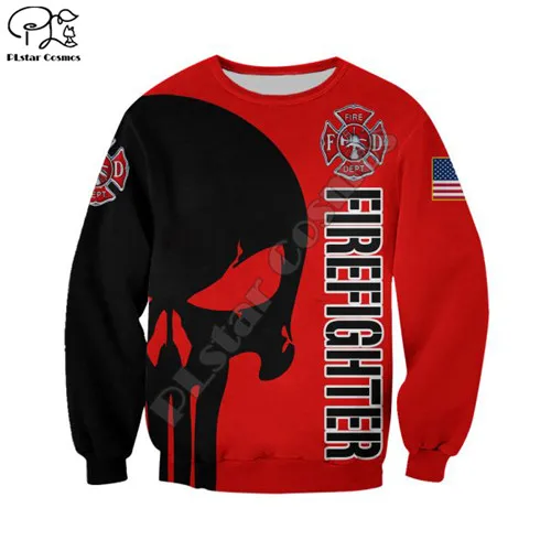 sweatshirt Новые мужские и женские толстовки с 3D принтом «я пожарный», забавные толстовки с капюшоном и изображением пожарного, модные толстовки для косплея с капюшоном и длинными рукавами на молнии - Цвет: sweatshirt