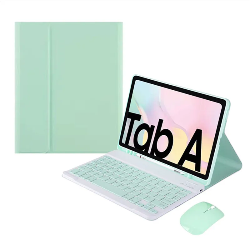 for samsung galaxy tab s6 lite 10 4 p610 p615 sm p610 sm p615 keyboard case with bluetooth mouse pu leather tablet cover shell free global shipping