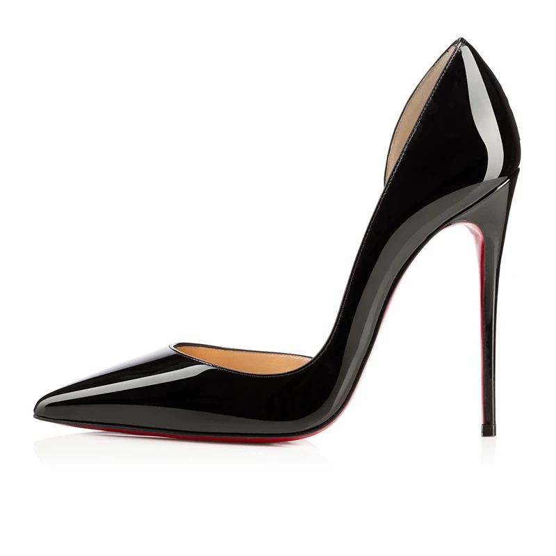 

5 Color Luxury Pumps Sexy Platform Clear Women Leather High Heels 8 10 12cm Red Bottom Wedding Ladies Mules Party Side Shoes