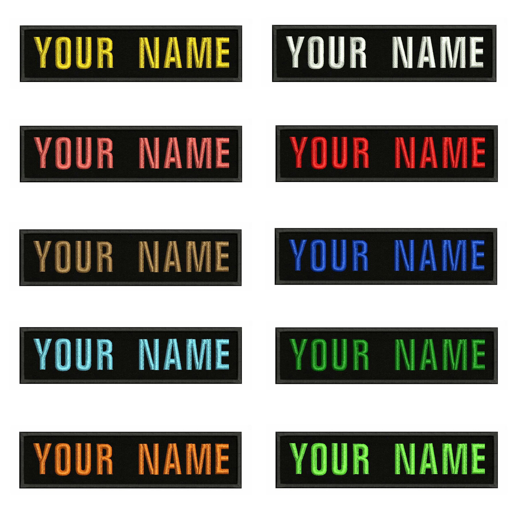 10X2.5cm вышивка под заказ имя заплатка с текстом полосы значка утюжить или пришить