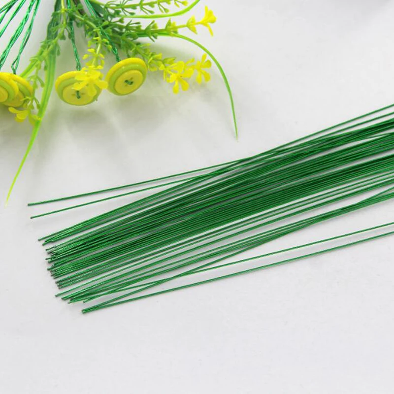 

40cm Paper Covered Artificial Branches Twigs Iron Wire For Nylon Flower Accessory Silk Flower Material Bouquet Craft Decor