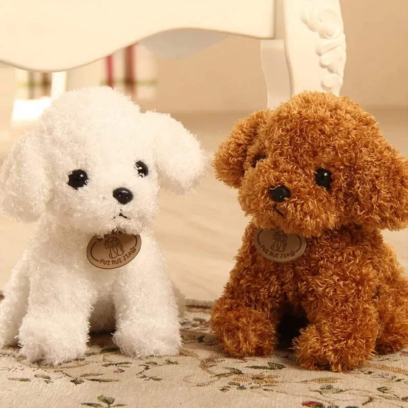 Realistic Teddy Dog Lucky Simulation Dog Poodle Plush Toys H