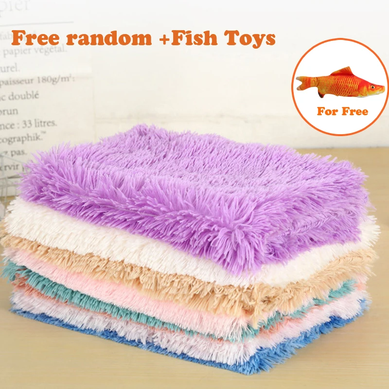 

Plush Pet Mattress Cat Dog Blankets Cushions Warm Comfortable Dirt-Resistant Easy Clean Kitten Puppy Supplies Mantas Gatos