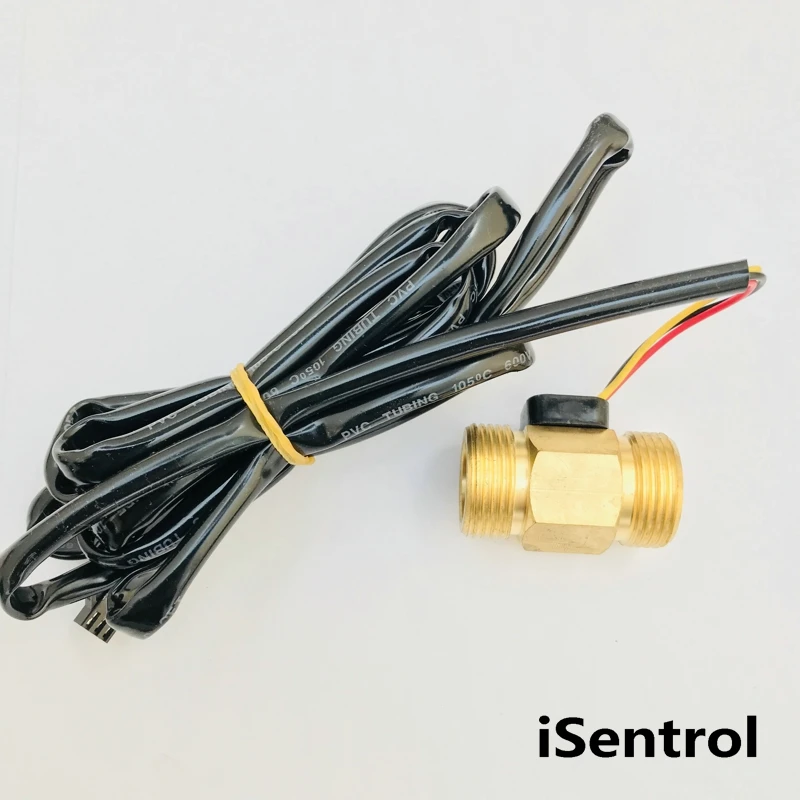 Фото 2 метра кабель BSP 3/4 "USC HS43TB латунь эффект Холла Датчик расхода воды 45л/мин с 2 метра кабель BSP 3/4 "USC HS43TB латунь эффект Холла Датчик расхода воды 45л/мин с