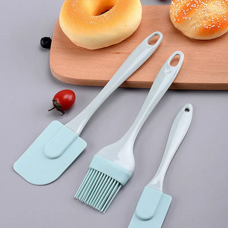 

3Pcs/Set SiliconBaking Spatula Cake Cream Scraper Brush Heat-Resistant Kitchen Cooking Utensils BBQ Oil Condiment Brushes