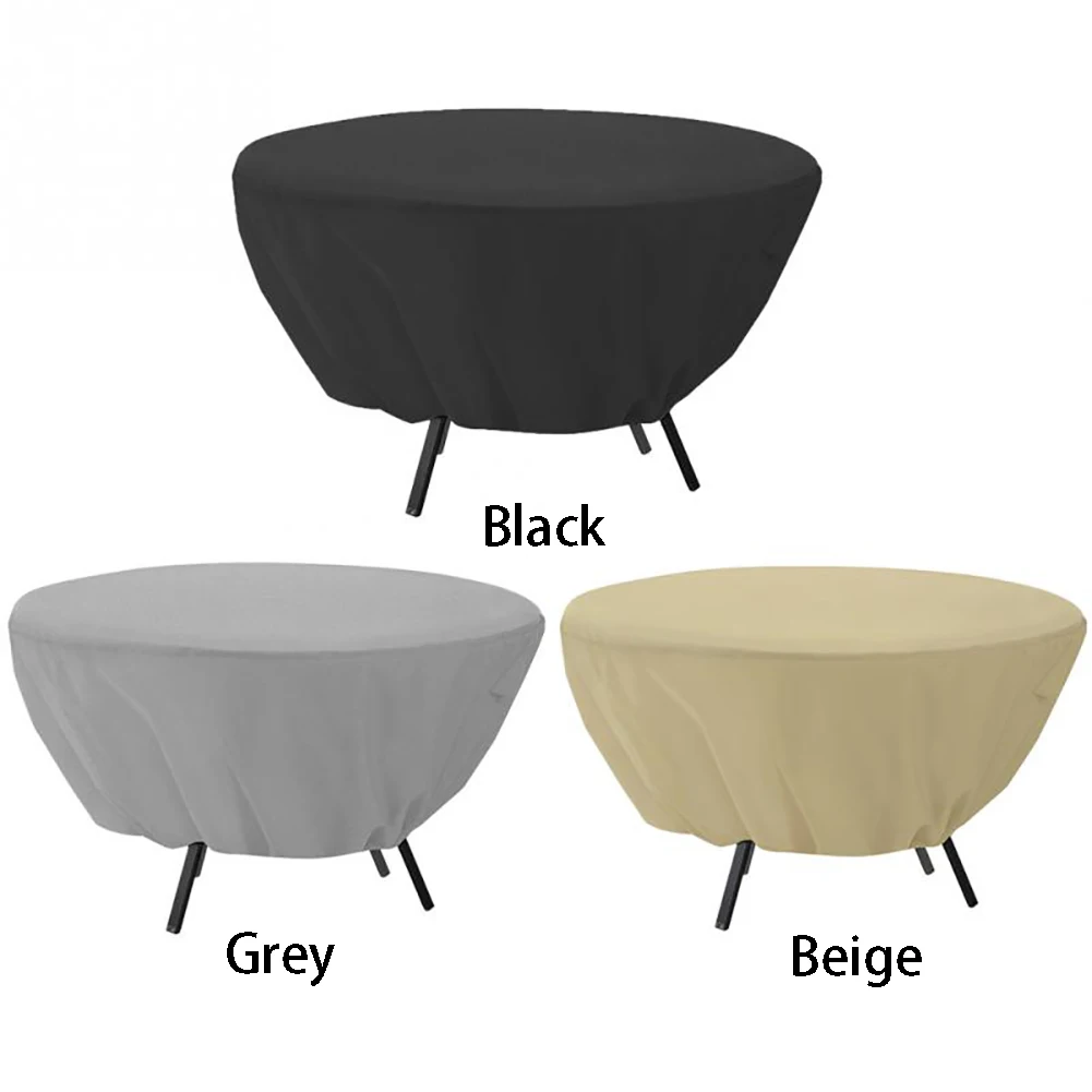 Круглый стол твердый Открытый водонепроницаемый пылезащитный чехол скатерть