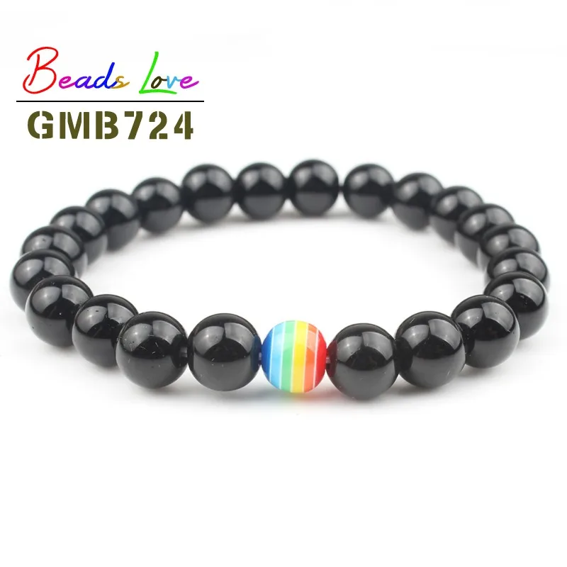 Black Agate Мужские натуральные вулканического происхождения браслеты из камней Шарм матовые черные лавы Агатовые Бусины Амазонит тигровый глаз пара браслет Женщины Йога ювелирные изделия - Окраска металла: Black Agate