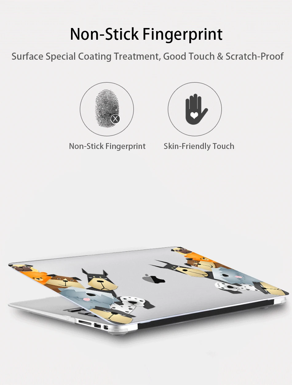 MTT чехол с мультяшными животными для Macbook Air 11 13 Pro retina 13 15 с сенсорной панелью для mac book 12 дюймов чехол для ноутбука с милым котом